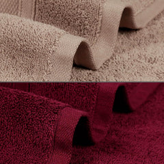 Mytrident Soft Comfort Air Rich 100% Cotton Bath Towel 1000 Gsm | Highly Absorbent Towels For Men & Women Bath Towel (Acorn & Wine Red) - 2 Pcs