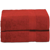 Ambra Linens Highly Absorbent Towels Set, 500 Gsm | 100% Cotton Soft And Plush All Seasons Use, Large Everyday Use, Durable (2 Pieces) | Rust