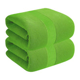 House Of Terry 100% Cotton Bath Towel 1000 Gsm | Quick Dry, Soft & Absorbent, Fade-Resistant, Skin-Friendly, For Men & Women Towel (Spring Green) - Pack Of 2