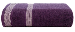 Casa Copenhagen Egyptian Cotton Waffle Large Size Bath Towel 500 Gsm (Dark Purple)