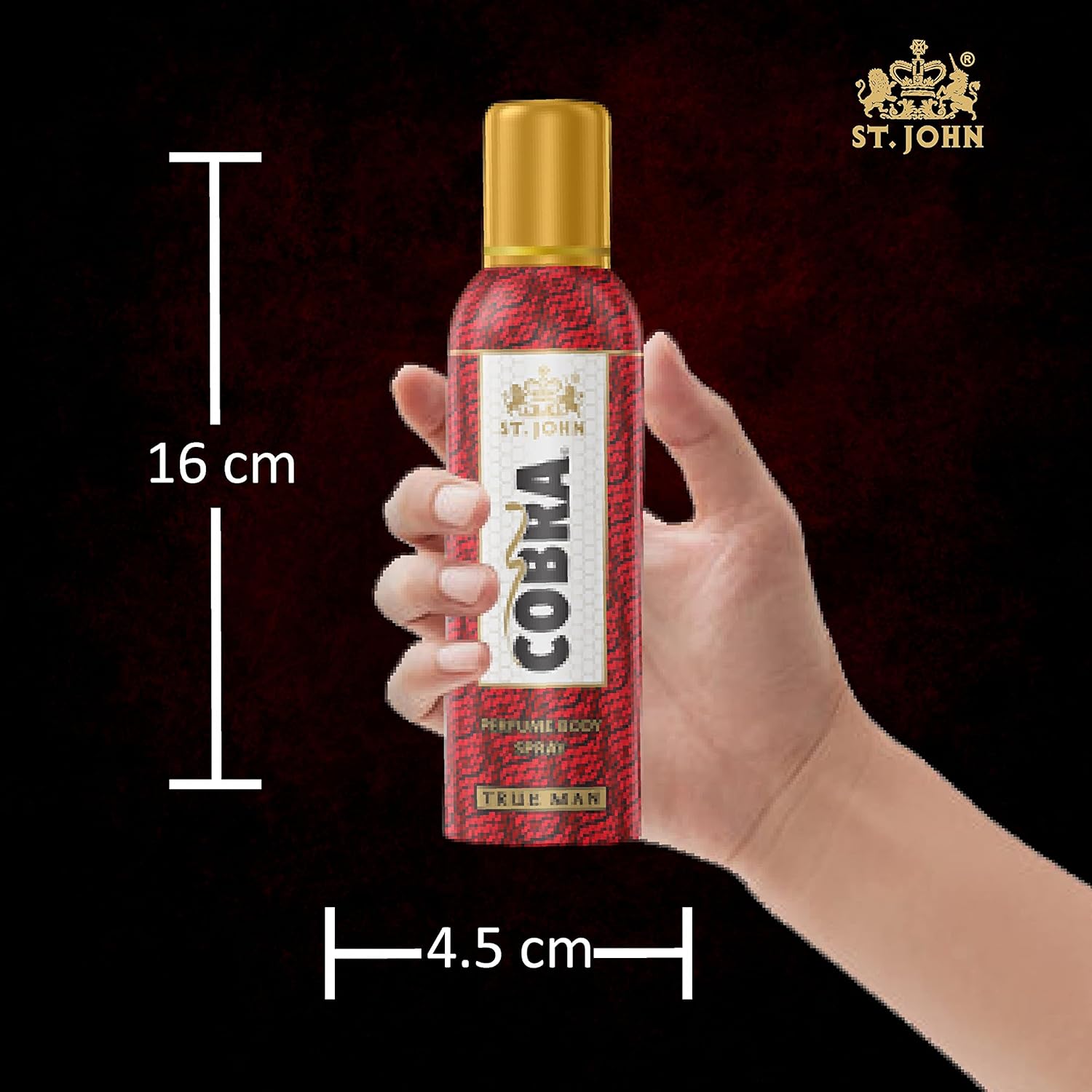 St. John Cobra True Man Perfume Men Body Spray 400ml 13.5 Fl.oz. Pack Of 4 | Perfect For Suited All Season Perfume St. John Cobra True Man Perfume Men Body Spray 400ml 13.5 Fl.oz. Pack Of 4 | Perfect For Suited All Season Perfume