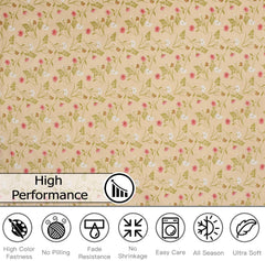 Bedsheet For Double Bed Queen Size With 2 Pillow Cover - 100 X 100 Inches, Cream | Perfect For Gifting On Weddings Bedsheet
