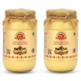 Pure Shudh Indian Desi Cow Bilona Ghee By Gavyratan | Made Using Traditional Bilona Method Pure Desi Ghee Good For Desserts | 1 Litre (500ml * 2) 33.8 Ounce | Jar Pack
