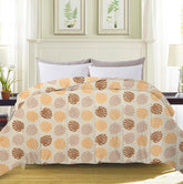 Bedding Set 1 Double Bedsheet, 2 Pillow Covers With 1 Comforter | 90 X 90 Inches, Beige & Brown | Perfect For Queen Bed Durable & Wrinkle Free - All Season Bedding