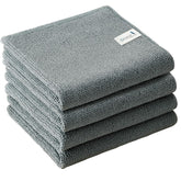 Story@Home Microfiber Cleaning Cloths 360 Gsm | Highly Absorbent, Lint & Streak Free, Multi -Purpose Wash Cloth (Grey)- Set Of 4