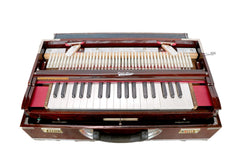 Musical Instrument Harmonium With Coupler - 42 Italian Keys, 3 1/2 Octave, 3 Set Of Premier Reeds (Base, Male & Female)