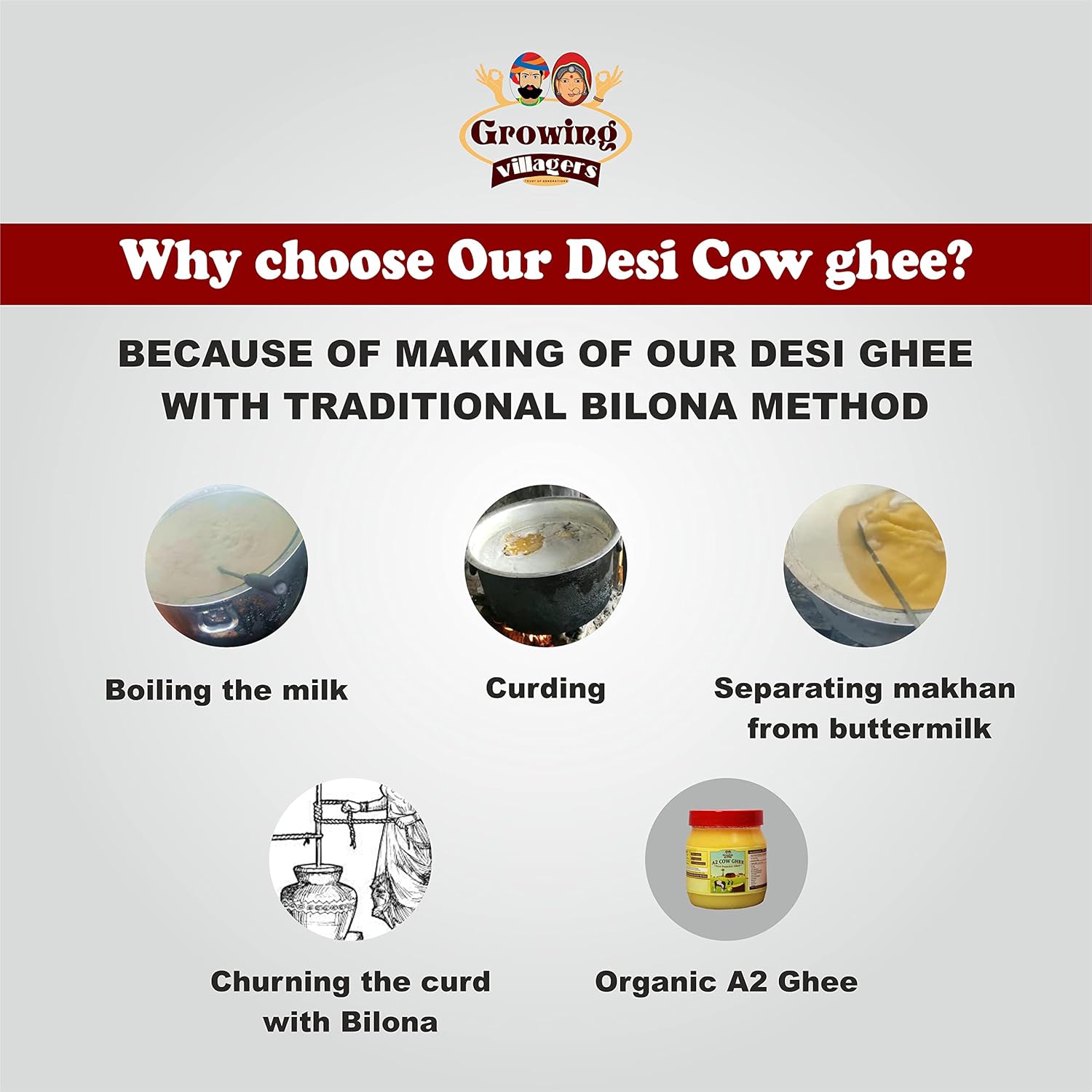 Pure A2 Cow Ghee By Growing Villagers | Good Source Of Energy Healthy & Nutrients Desi Danedar Ghee Roast Makhana | (500ml) 16.9 Ounce | Jar Pack Pure A2 Cow Ghee By Growing Villagers | Good Source Of Energy Healthy & Nutrients Desi Danedar Ghee Roast Makhana | (500ml) 16.9 Ounce | Jar Pack