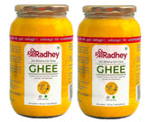 Natural A2 Bilona Gir Cow Ghee By ShreeRadhey | Good Source Of Protein Fiber Healthy Desi Ghee Perfect For Laddus | 2 Litre (1 Litre * 2) 67.6 Ounce | Jar Pack