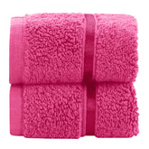 Spread Spain 100% Cotton Face Towel 600 Gsm | Roman Face Towel Super Absorbent Soft & Quick Dry Towels (Fuchsia) -Set Of 2