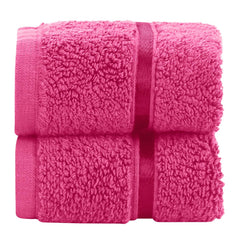 Spread Spain 100% Cotton Face Towel 600 Gsm | Roman Face Towel Super Absorbent Soft & Quick Dry Towels (Fuchsia) -Set Of 2