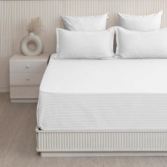 Super King Size Premium Soft Cotton Bedsheet With 2 Pillow Cover - 108 X 108 Inches, White | Soft & Breathable, Double Bedsheets