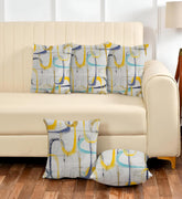 Microfiber Square Pillow Cushion For Sofa & Bed, Multicolor - 16 X 16 Inch | Soft, For Comfort & Back Support | Breathable, Premium Cotton Cushion Cover With Zip, Neck Support - Set Of 5