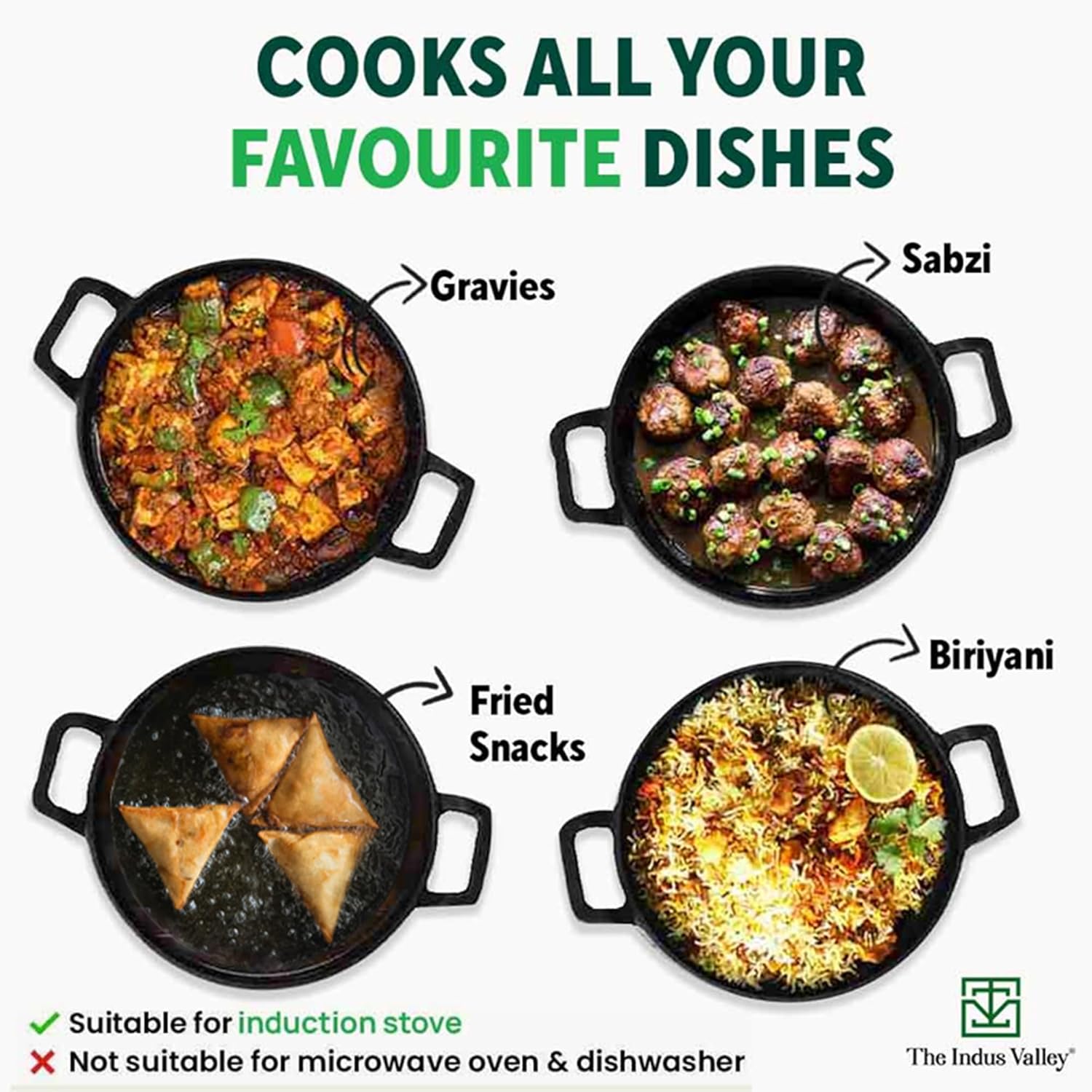 Pre-Seasoned Black Cast Iron Cookware Set + Free Tadka Pan | Tawa 25.7cm + Kadai 25.4, 3.2 Liters + Fry Pan 25cm, 1.6 Liters - Kitchen Cooking Combo Pots & Pans Set Of 4 Pc | Naturally Nonstick Pre-Seasoned Black Cast Iron Cookware Set + Free Tadka Pan | Tawa 25.7cm + Kadai 25.4, 3.2 Liters + Fry Pan 25cm, 1.6 Liters - Kitchen Cooking Combo Pots & Pans Set Of 4 Pc | Naturally Nonstick