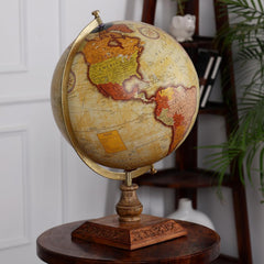 Rotating World Educational Globe 12 Inch With Metal Stand For Show Piece For Office Decor, Study Table Decor, Birthday, Party Gifts & Anniversary, Pack Of 1