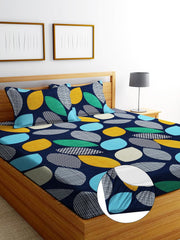 1 Bedsheet King Size 2 Matching Pillow Covers - 72 X 780 Inches, Blue | All Around Elastic Soft & Durable Bedding For Bedroom - Lightweight Perfect For All Seasons