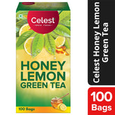 Celest Honey Lemon Green Tea - 100 Enveloped Tea Bags | Helps Boost Metabolism, Zero Calories, Manage Waistline - Green Tea For Weight Loss