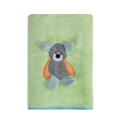 Urbanleaf Premium Microfiber Kids Bath Towels 300 Gsm | Quick Drying Towels For Unisex Kids Cartoon Print Baby Towel (Pista Green)