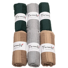 Furnofy 450 Gsm Hand Towel Set Of 6 Soft, Absorbent & Quick Dry Towel For Gym, Home, Kitchen, Pool, Travel - (Grey, Olive, Beige)
