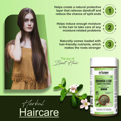 Iyush Herbal Ayurveda Brahmi Powder Bacopa Monnieri Powder Brahmi Powder For Hair Growth Organic Powder, Hair Volume, Hair Volumizing | 250gm 0.5lbs