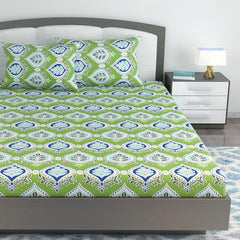 King Size Double Bedsheet With 2 Pillow Covers - 108 X 108 Inches, Light Green | Soft & Durable For Everyday Use - All Season Comfort