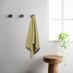 Spaces 100% Cotton Bath Towel 575 Gsm | Ribbed Texture High Absorbency High Loft Cotton Bath Towels (Light Brown)
