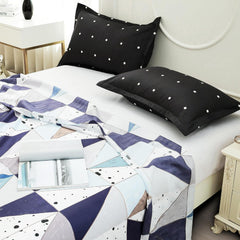 Bedsheets For Double Bed With 2 Pillow Cover - 92 X 98 Inches, Multicolor | Satin Finish Microfiber Queen Size Bedsheet | Skin Friendly & Breathable Fabric