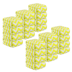 Kuber Industries Super Absorbent & Reusable Microfibre Face Towel 1800 Gsm (Plain Royal Yellow) - Pack Of 24