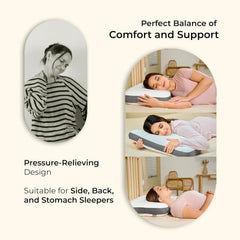 Shredded Memory Foam Pillows, Bed Pillows, Cooling Pillows For Sleeping, White | King Size, Adjustable Firm Pillows For Side Back & Stomach Sleepers | Relieves Neck & Back Pain - Pack Of 2