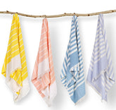 Mush Bamboo Turkish Towel 280 Gsm | 100% Bamboo Ultra Soft, Absorbent & Quick Dry Towel For Bath, Beach, Pool, Travel, Spa & Yoga (Yellow + N. Peach + Lilac & Muted Blue)