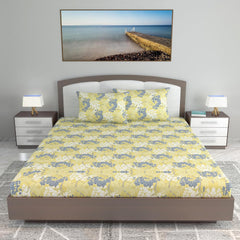 King Size Double Bedsheet With 2 Pillow Covers - 108 X 108 Inches, Lemon Green | Soft & Durable For Everyday Use - All Season Comfort