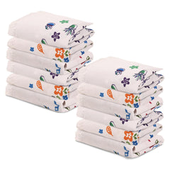Kuber Industries Face Towel 200 Gsm | Cotton Easily Washable Travel Friendly Pocket Towels & Gym Napkins | Pack Of 12 (Assorted)