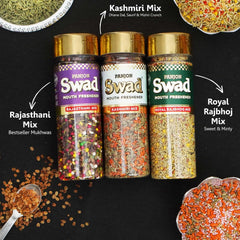 Panjon Swad Rajasthani, Kashmiri, Rajbhog Mix 450gm, (150gm *3 Bottles) | Digestive Mouth Freshener