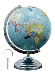 Rotating English Globe With Sturdy Metal Stand For Home Decor, Office Decor & Study Table Decor, Birthday, Party Gifts & Anniversary, Pack Of 1