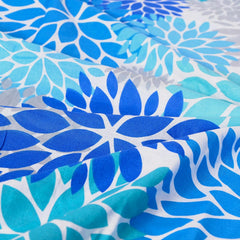 1 Single Bedsheet With 1 Pillow Cover - 57 X 87 Inches, Aqua & Blue | Skin Friendly Fabric For Everyday Use - Soft, Breathable & Comfortable Sleeping