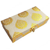Decorative & Attractive Box Cash Box, Shagun Box, Jewellery Box, Money Box Envelop Wedding, Gift Box, Bangel Box Pann Patta Design, Pack Of 1, Colour - Off White