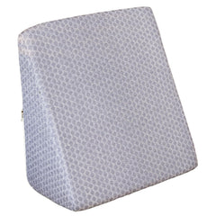 Wedge Pillow Memory Foam For Back Support, Grey Jacquard - 18 L X 17.5 W X 10 H Inch | Wedge Cushion Pillow, Acid Reflux, Snoring, Gerd, Leg Elevation, Pregnancy | Bed Wedge Pillow
