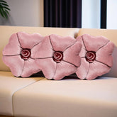 Rose Shape Pillow, Soft Cushion Pillow For Car & Room Decoration, Rose Pink - 13 Inches | Decorative Plushie Cushions For Sofa & Bed | Head Rest Pillow, Furniture Cushion - Pack Of 3