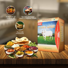 100% Natural Cow'S Ghee By Patanjali | High In Vitamins A, D & Healthy Desi Ghee Good For Dishes | (1 Litr) 33.8 Ounce | Box Pack