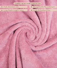 Rangoli Soft Absorbent Durable Towels Earthly Egyption Cotton Plush Luxurious Large Size Bath Towel 1000 Gsm (Peach)- Pack Of 2