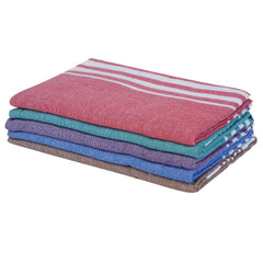 Comfort Weave Cotton Plain Bath Towels 250 Gsm Multicolor (Set Of 5)