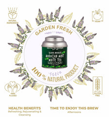 San-Cha Silver Needles Moroccan Mint White Tea - 25gm, 0.8 Ounce | Environment Friendly, Hand Plucked - Low Caffeine, Richest In Antioxidants