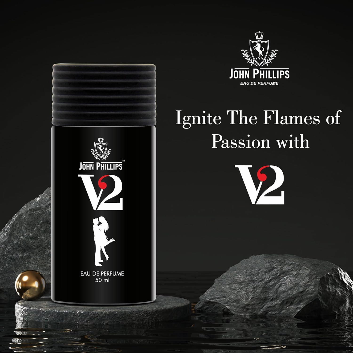 John Phillips Luxury Black & V2 Eau De Parfum 50ml 1.6 Fl.oz. Each Pack Of 2 For Men & Women John Phillips Luxury Black & V2 Eau De Parfum 50ml 1.6 Fl.oz. Each Pack Of 2 For Men & Women