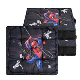 Cotton Chair Cushions Pillow For Sitting, Back Rest, Marvel Spiderman - Black | Chair Pad For Office Work & Posture Support | Furniture Cushion, Lightweight & Portable - Pack Of 3