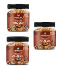 Premium Dried Anjeer Dry Fruits By FreshoCartz 750gm, (250gm*3) Each | Rich Source Of Fiber & Calcium | Afghanistan Dried Figs Jar Pack | 8.8 Ounce Each