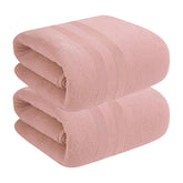 House Of Terry 100% Cotton Bath Towel 900 Gsm | Quick Dry, Fade-Resistant, Soft, Lightweight & Absorbent For Men & Women Large Size Towel (Baby Pink) - 2 Pcs