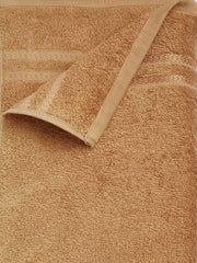Welspun 100% Cotton Bath Towel Quick Dry High Absorbency Attractive Border Bath Towel 500 Gsm - Tan