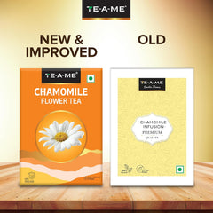 TE-A-ME Chamomile Flower Tea - Pack Of 3 X 50gm, 1.7 Ounce Each | Chamomile Tea For Good Sleep - Caffeine Free, Biodegradable