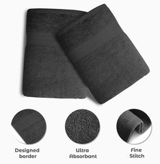 Softolle 100% Cotton Luxury Bath Towels 600 Gsm | Bathroom Bath Towel Eco-Friendly, Super Soft, Highly Absorbent Bath Towel Oeko-Tex Certified -Set Of 4 (Grey)