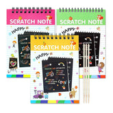 Scratch Notepad For Kids, Theme B1 With Magical Rainbow Color Sheets, Portable | Pack Of 3