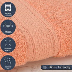 Fresh From Loom Luxury Edition Egyptian 100% Pure Cotton Bath Towel 600 Gsm | High Water Heavy Soft Dual Stitched Bath Towel (Salmon)
